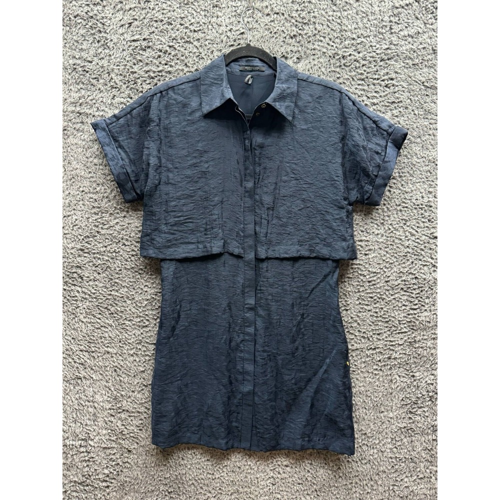 SCOTCH & SODA Animal Print Shirt Dress‎ Blue Womens Size XS